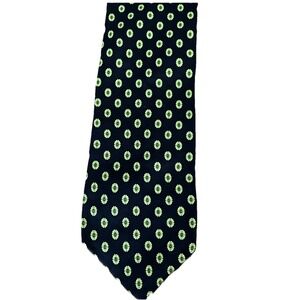 Brooks Brothers 346 Blue Green Geometric Silk Tie